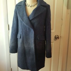 Ombre blue mohair BANANA REPUBLIC winter coat szS